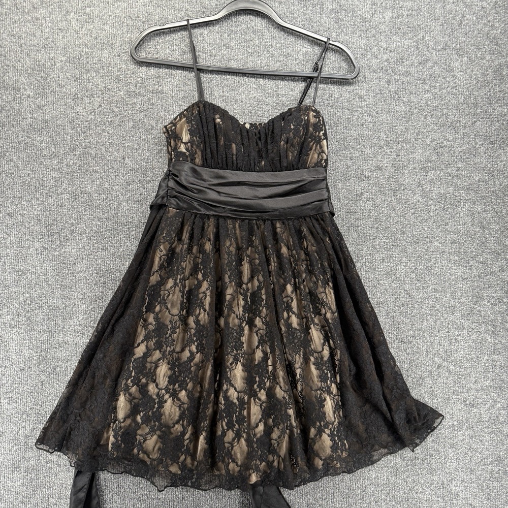 Speechless Dress Womens S Black Lace Flowy Babydoll Fairy Grunge Whimsigoth 90s